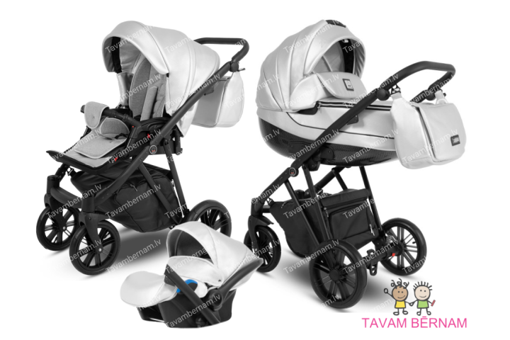 Camarelo Zeo Eco 3-1 ZeoEco-7 (Eko āda silver) bērnu universālie rati Camarelo Zeo Eco 3-1 ZeoEco-7 (Eko āda silver) bērnu universālie rati